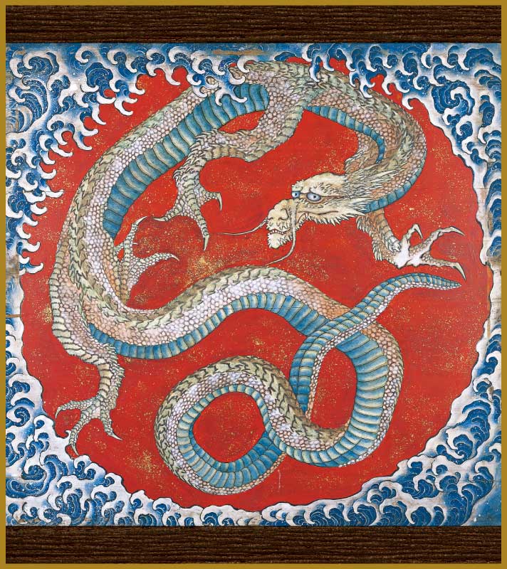 Dragon Higashimachi festival stall ceiling painting - ES24B1